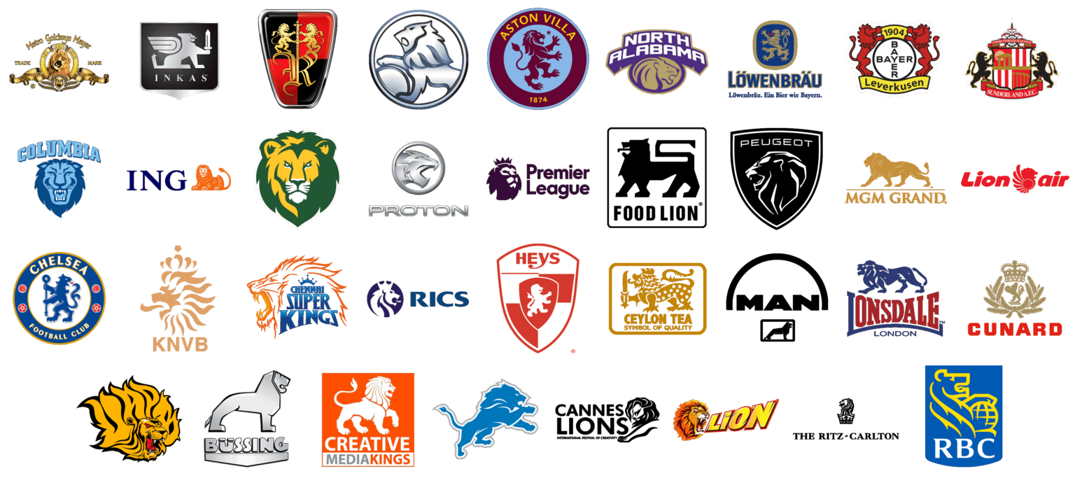 探索36 个最著名的狮子标志：独特魅力与设计精髓- 眼前一亮深圳品牌设计公司，品牌全案策划，品牌升级，品牌VI设计